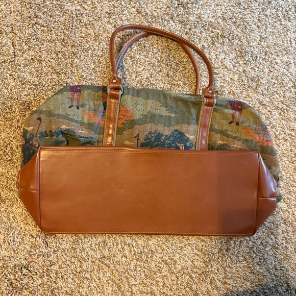 Vintage Golf Tapestry Tote Weekender Bag - Picture 5 of 7